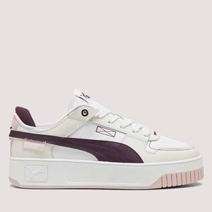 Kadın Carina Street VTG Spor Ayakkabı 392338 - Beyaz-Bej-Bordo - 40
