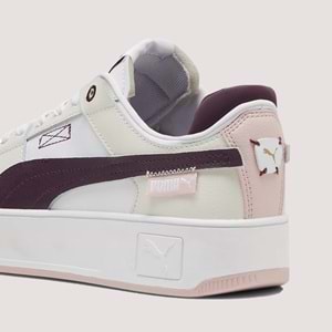 Kadın Carina Street VTG Spor Ayakkabı 392338 - Beyaz-Bej-Bordo - 40