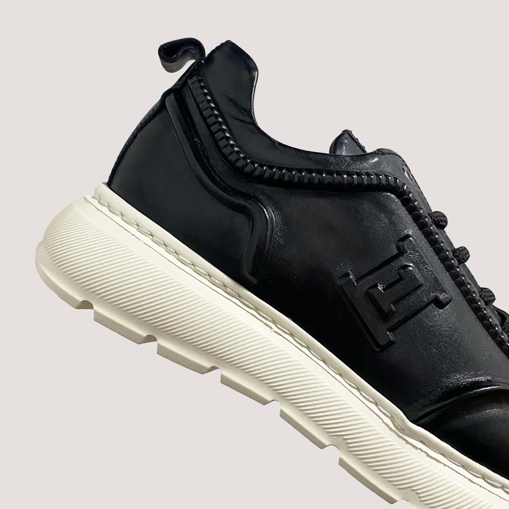 Erkek Deri Casual Ayakkabı E7002 - Siyah - 43