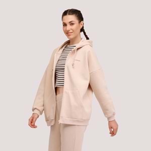 Kadın Fermuarlı Eşofman Üstü Marcia 18SSB502 - Bej - S/M