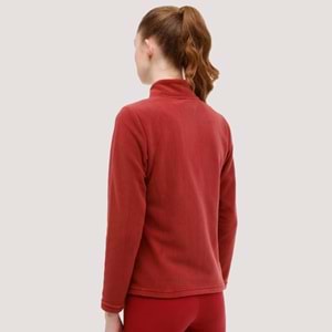 Kadın Fermuarlı Polar WB 7SN158 - Pastel Bordo - S