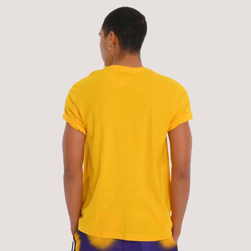 Nike Los Angeles Lakers NBA Erkek Basketbol T-Shirt FB9827-728 - Sarı - M