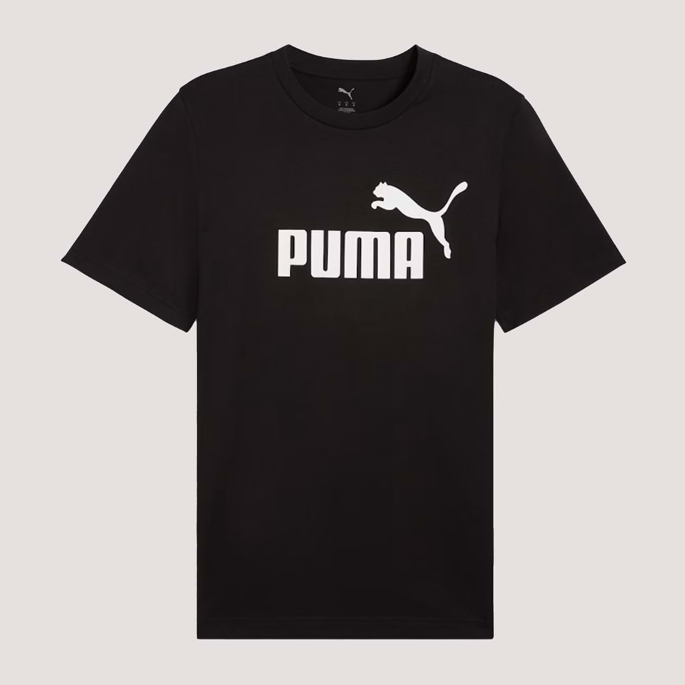Puma Ess Logo Tee Erkek Tshirt 682532 01 - Siyah - M