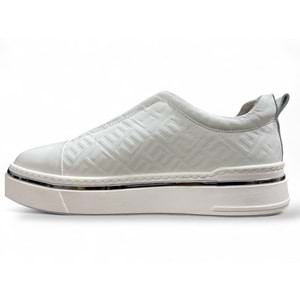 Luciano Bellini C26907 Munih Erkek Deri Casual Ayakkabı - Beyaz - 40