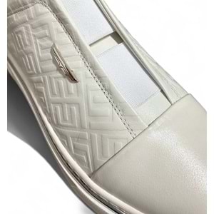 Luciano Bellini C26907 Munih Erkek Deri Casual Ayakkabı - Beyaz - 40