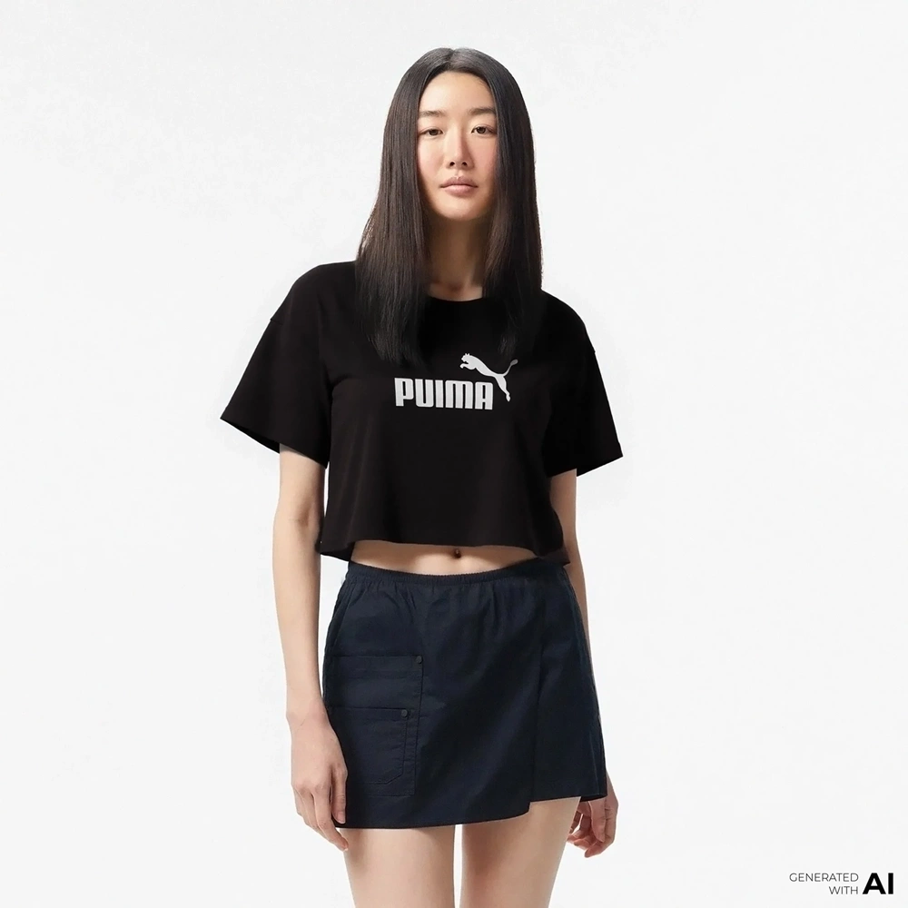 Puma ESS Cropped Kadın Tshirt 684972 01 - Siyah - L