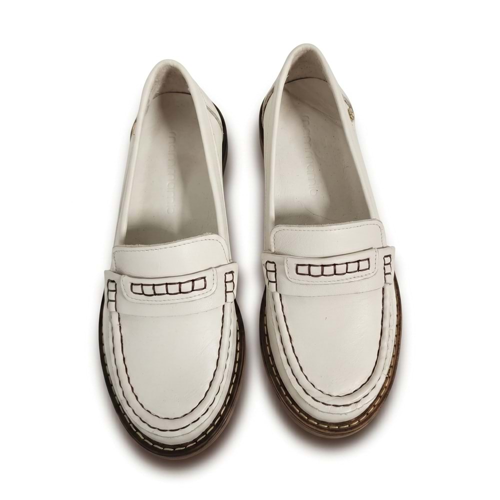 Kadın Deri Casual Günlük Ayakkabı D25YA-3260-LX - Krem - 40