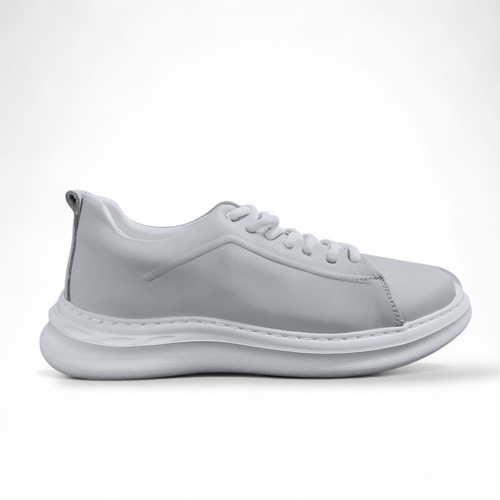 Erkek Deri Günlük Comfort Ayakkabı 251114 - Gri - 40