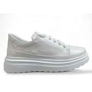 Kadın Deri Comfort Ayakkabı D25YA-3255 - Beyaz - 37