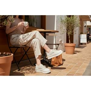 Kadın Elegant 25YZ Kadın Sneaker - Beyaz - 40