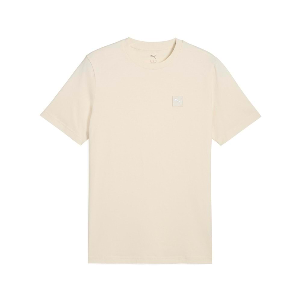 Puma Ess Elevated Tee 684726 99 Erkek Tişört - Bej - XL
