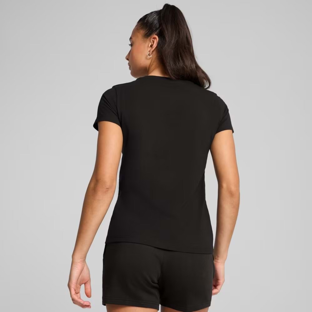 Puma Ess Elevated Tee 685016 01 Kadın Tişört - Siyah - XL