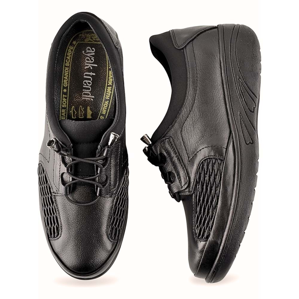 Kadın Deri Comfort Ayakkabı 4204 - Siyah - 41