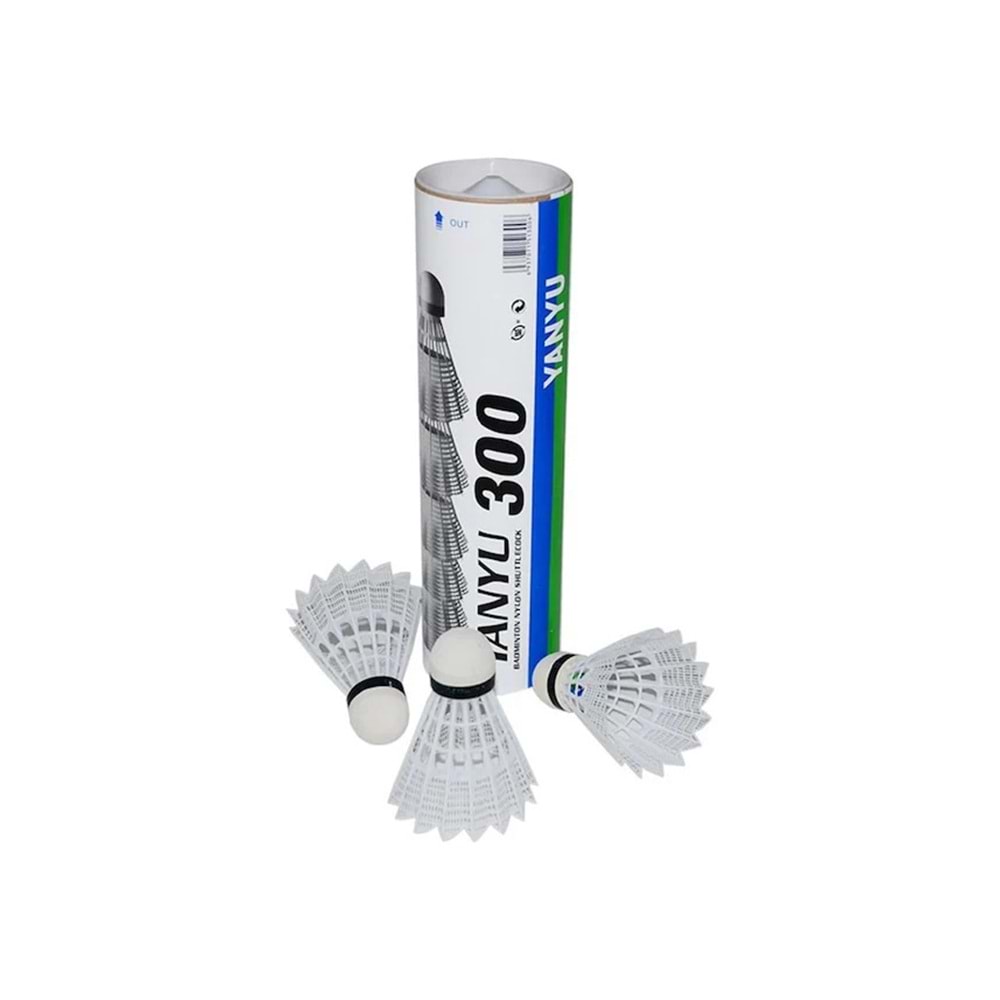 Yanyu 300 Badminton Topu Nylon Shuttlecock 6x - Beyaz - STANDART