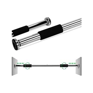 Barfiks Kapı Barı 62-100 cm - 100 KG - - Gümüş - 62-100