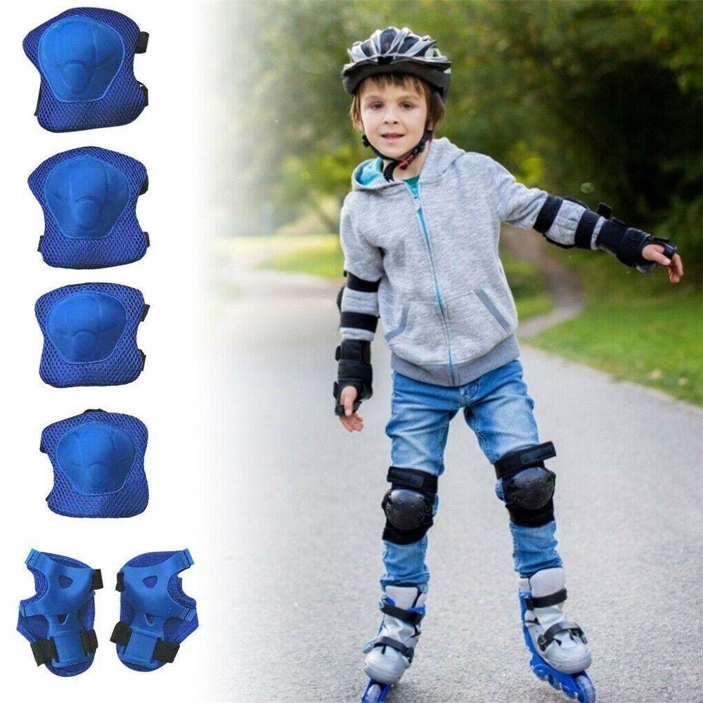 Sports Helmet Çocuk Dizlik Dirseklik Set YLD44 - Mavi - STANDART