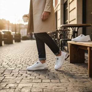 Erkek Deri Premium Casual Ayakkabı 15221042 - Beyaz - 43