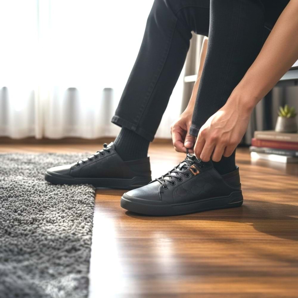 Erkek Deri Premium Casual Ayakkabı 15221042S - Siyah - 40