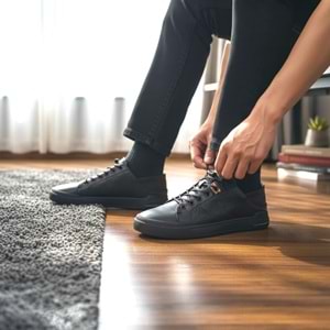 Erkek Deri Premium Casual Ayakkabı 15221042S - Siyah - 40