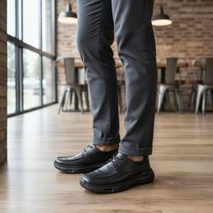 Erkek Deri Casual Günlük Ayakkabı 21395S1 - Siyah - 41