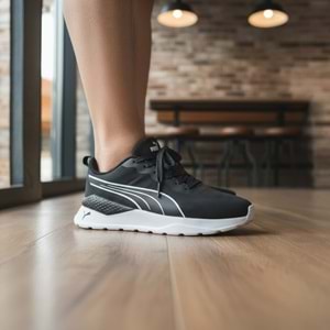 Puma Lite Runner Spor Ayakkabı TDP 40853302 - Siyah-Beyaz - 42,5