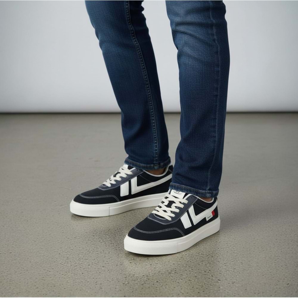 M.P Erkek Sports Casual Günlük Ayakkabı 6574SB - Siyah-Beyaz - 40