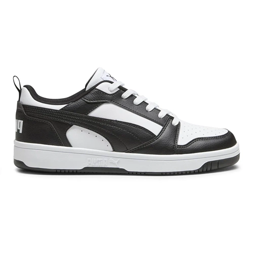 Puma Rebound V6 Low Erkek Spor Ayakkabı 40638801 - Siyah-Beyaz - 43