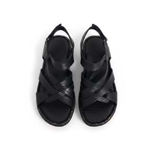 Mammamia Kadın Deri Sandalet S2740-LX - Siyah - 40