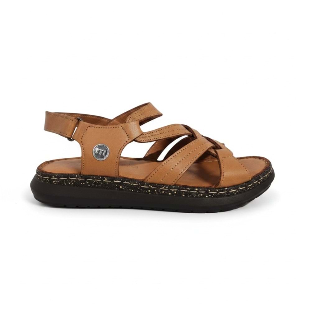 Mammamia Kadın Deri Sandalet T2740-LX - Taba - 40