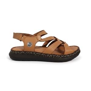Mammamia Kadın Deri Sandalet T2740-LX - Taba - 40
