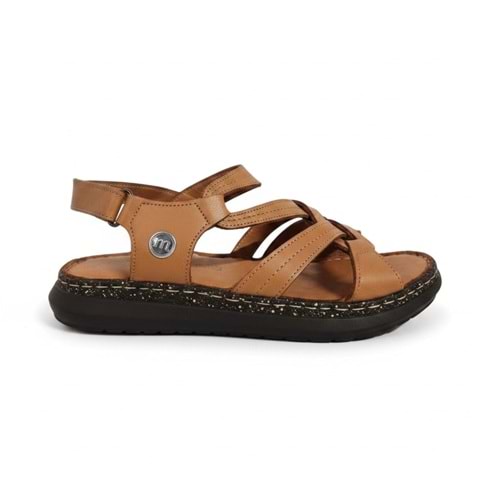 Mammamia Kadın Deri Sandalet T2740-LX - Taba - 40