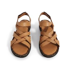 Mammamia Kadın Deri Sandalet T2740-LX - Taba - 40
